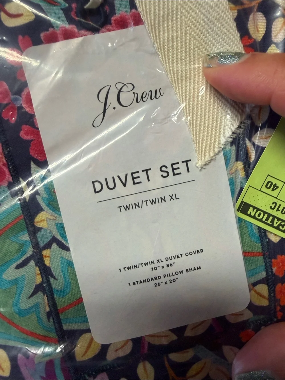 New! J Crew Limited-edition twin XL duvet set Liberty® Elm House #XN